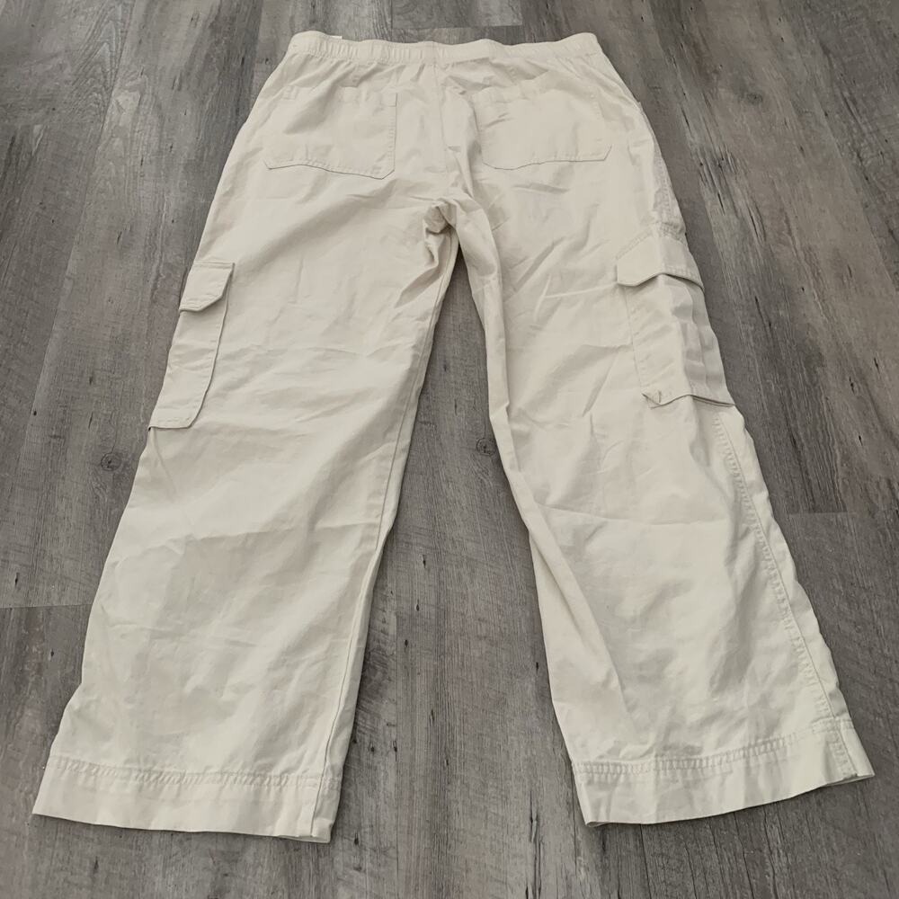 Abercrombie Fitch Cargo Pants Womens Size 31/12 S Beige Relaxed Cotton Y2K - Picture 3 of 6